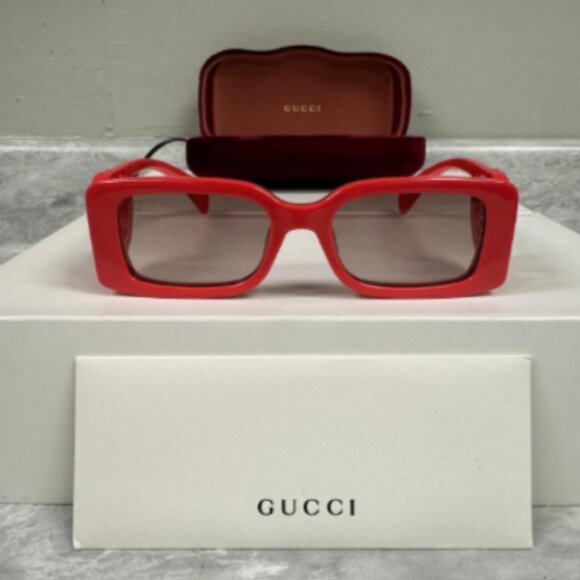 GUCCI | NEW | 1325S | 1325S - 005 | RED | GRADIENT BROWN - Picture 1 of 8